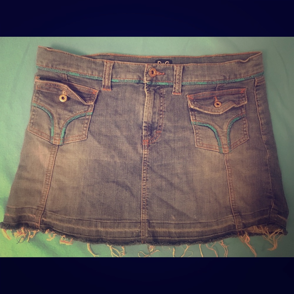 Denim mini skirt